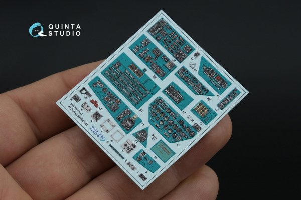 Quinta Studio QDS-48570 Mi-24A 3D-Printed &amp; coloured Interior on decal paper (Trumpeter) (small version) 1/48