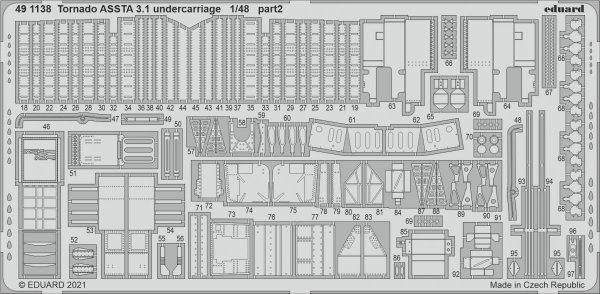 Eduard 491138 Tornado ASSTA 3.1 undercarriage for Revell 1/48