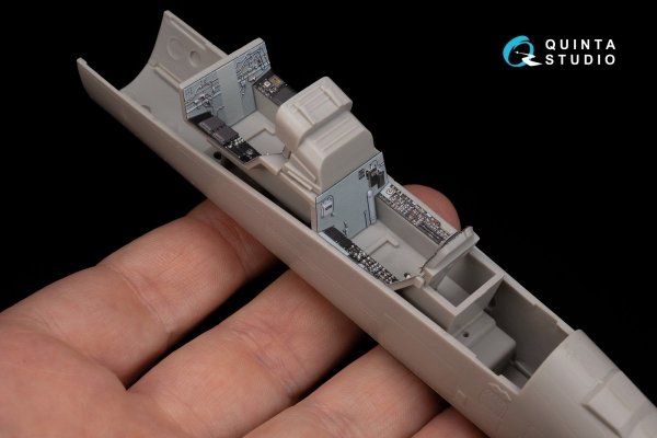 Quinta Studio QD48050 F/A-18F early 3D-Printed &amp; coloured Interior on decal paper (Hasegawa) 1/48