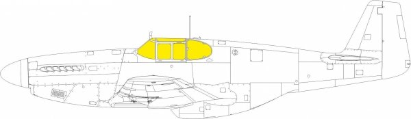 Eduard EX1036 P-51B/ C framed canopy TFace EDUARD 1/48