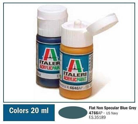Italeri 4766AP FLAT NON SPECULAR BLUE GREY 20ml 