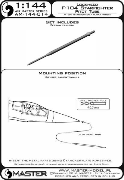 Master AM-144-014 F-104 Starfighter - Pitot Tube 1:144