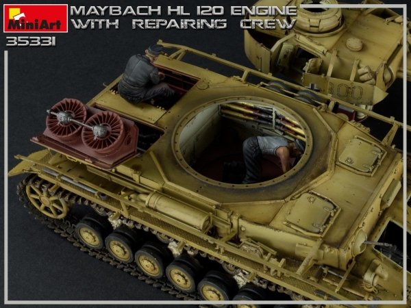 Miniart 35331 MAYBACH HL 120 ENGINE FOR PANZER III/IV FAMILY WITH REPAIR CREW 1/35