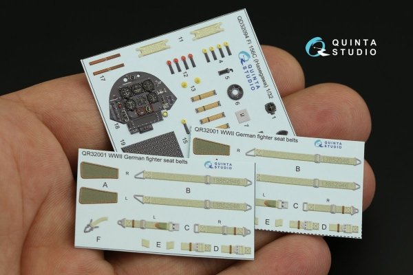 Quinta Studio QD32094 Fi 156C 3D-Printed &amp; coloured Interior on decal paper (Hasegawa) 1/32