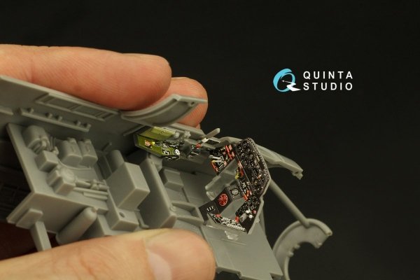 Quinta Studio QD48385 TBM-3 Avenger 3D-Printed &amp; coloured Interior on decal paper (Accurate miniatures/Academy) 1/48