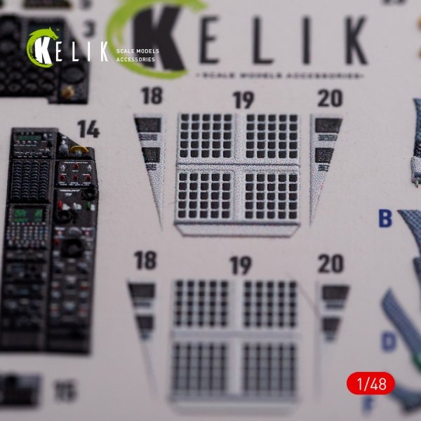 KELIK K48017 A-10C &quot;Thunderbolt &quot; interior 3D decals for Academy kit 1/48