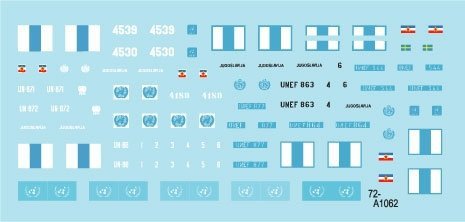 Star Decals 72-A1062 Peacekeepers in the Middle East # 1. UNEF in Suez, Sinai and Gaza. 1/72
