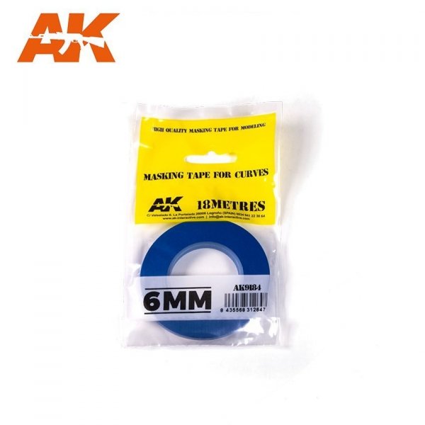 AK Interactive AK9184 MASKING TAPE FOR CURVES 6MM