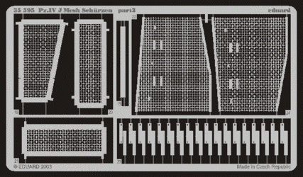 Eduard 35595 Schurzen mesh Pz. IV Ausf. J 1:35 Tamiya