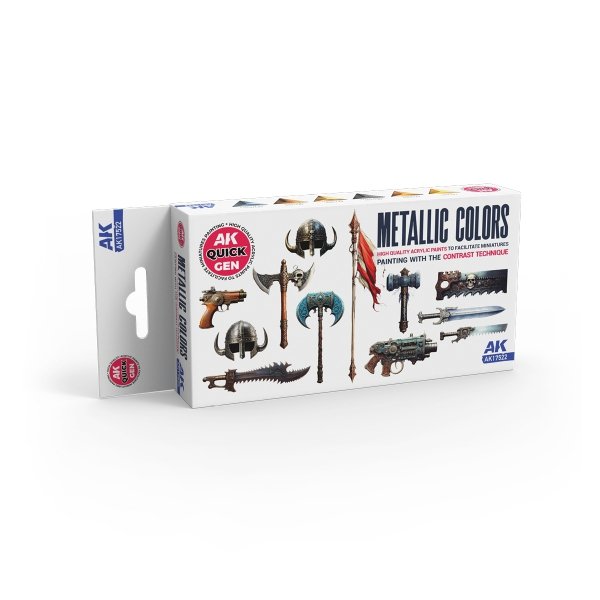 AK Interactive AK17522 METALLICS – QUICK GEN SET 6x18ml