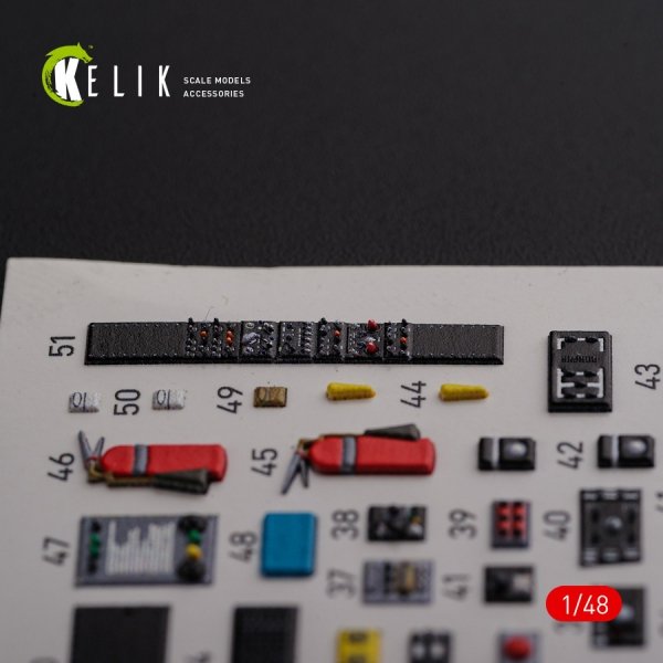 KELIK K48091 CH-46E Cargo compartment interior 3D decals for Academy kit 1/48