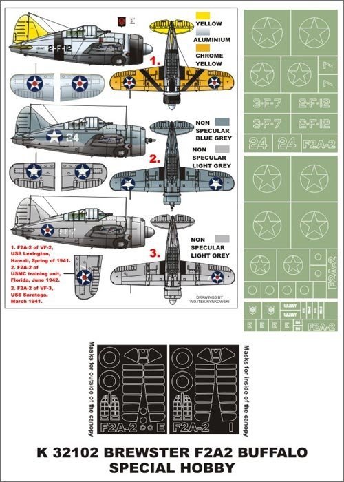 Montex K32102 F2A-2 Buffalo 1/32