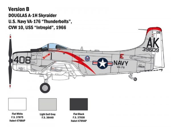 Italeri 2788 Douglas A-1H Skyraider 1/48