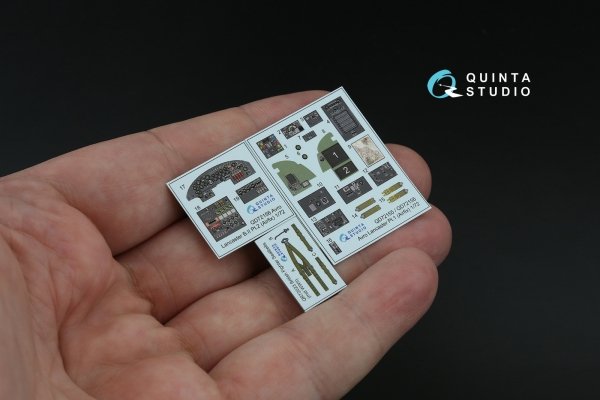 Quinta Studio QD72156 Avro Lancaster B.II 3D-Printed coloured Interior on decal paper (Airfix) 1/72