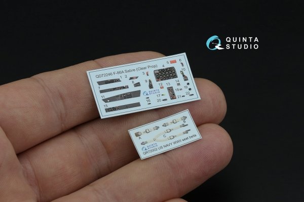 Quinta Studio QD72246 F-86A Sabre 3D-Printed &amp; coloured Interior on decal paper (ClearProp) 1/72