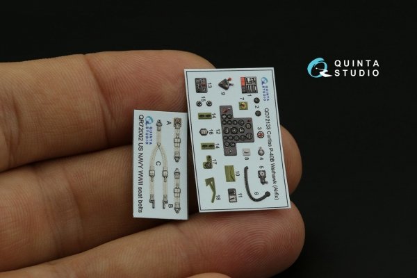 Quinta Studio QD72133 P-40B 3D-Printed coloured Interior on decal paper (Airfix) 1/72