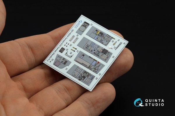 Quinta Studio QDS+48204 Tornado ECR German 3D-Printed &amp; coloured Interior on decal paper (Revell) (small version) (with 3D-printed resin parts) 1/48