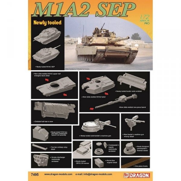 Dragon 7495 M1A2 SEP 1/72