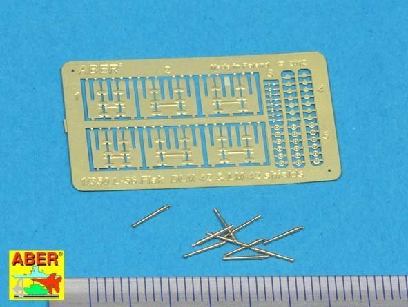 Aber 350L-56 Ships gun barrels in 1/350 scale Set of 10 pcs 3,7cm barrels for German Flak 42 with shields (1:350)