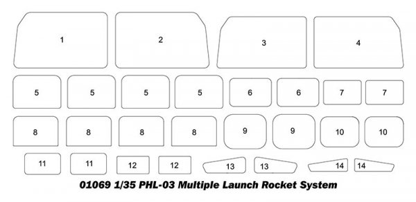 Trumpeter 01069 PHL-03 Multiple Launch Rocket System 1/35
