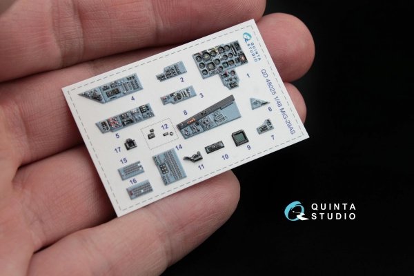 Quinta Studio QD48025 MiG-29AS (Slovak AF version) 3D-Printed &amp; coloured Interior on decal paper (for GWH kits) 1/48