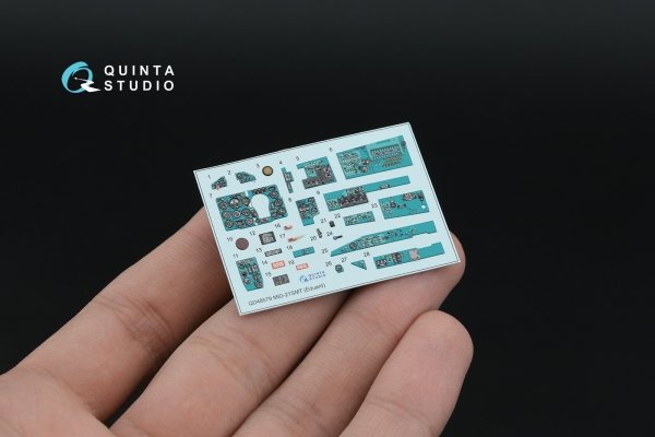 Quinta Studio QD+48579 MiG-21SMT Fishbed-K 3D-Printed &amp; coloured Interior on decal paper (Eduard) (with 3D-printed resin parts) 1/48