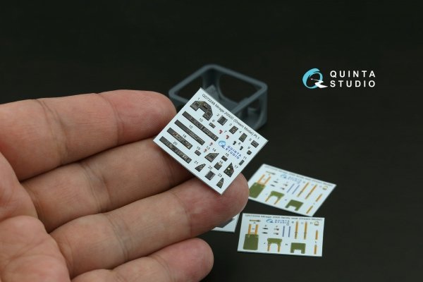 Quinta Studio QD+72248 Mirage 2000D 3D-Printed &amp; coloured Interior on decal paper (Dream Model) (with 3D-printed resin part) 1/72