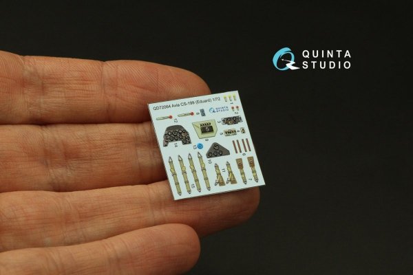 Quinta Studio QD72064 Avia CS-199 3D-Printed &amp; coloured Interior on decal paper (Eduard) 1/72