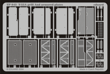 Eduard TP043 T-55A grill and armoured plates 1:35 Tamiya