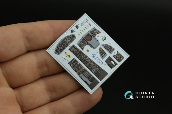 Quinta Studio QDS-32188 F-104J 3D-Printed coloured Interior on decal paper (Italeri) (small version) 1/32