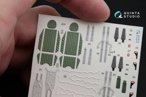 Quinta Studio QD48007 Yak-130 3D-Printed &amp; coloured Interior on decal paper (for Zvezda kits) 1/48