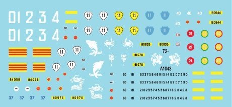 Star Decals 72-A1043 Vietnam 2. M113A1, M113 w recoilless gun, M132 Zippo, M548 ammo carrier, M577 1/72