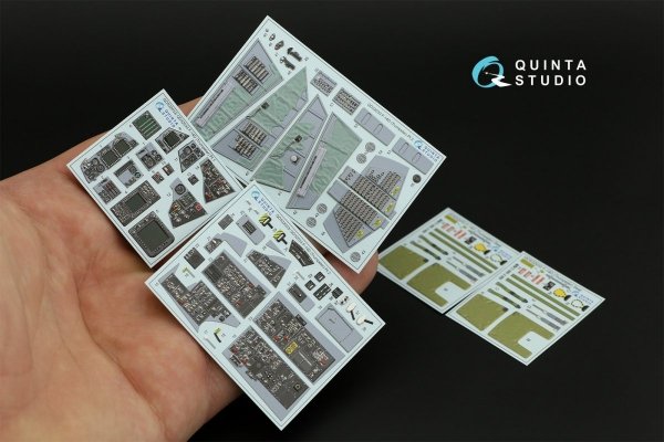 Quinta Studio QD32033 F-14D 3D-Printed &amp; coloured Interior on decal paper ( Trumpeter ) 1/32