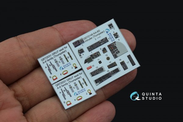 Quinta Studio QD72146 KA-6D Intruder 3D-Printed coloured Interior on decal paper (conversion from Trumpeter) 1/72