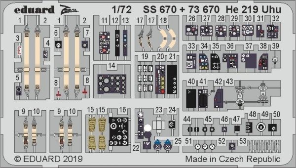 Eduard SS670 He 219 Uhu 1/72 DRAGON