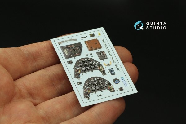 Quinta Studio QD32163 Bf 109G-2/4 3D-Printed &amp; coloured Interior on decal paper (Revell) 1/32
