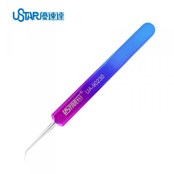 U-Star UA-90230 Colorful Tweezers - Curved / Kolorowa pęseta - zakrzywiona