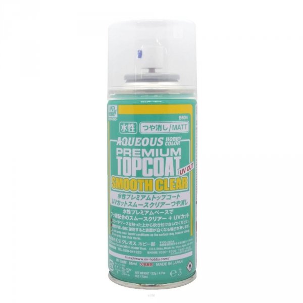 Mr.Hobby B-604 Aqueous Premium Top Coat UV-Cut Smooth Clear - Matt