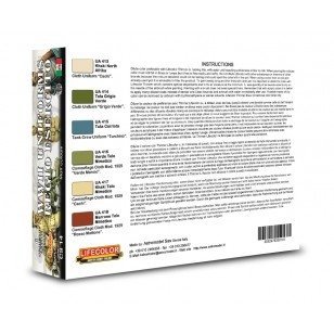 Lifecolor CS14 Acrylic paint set Italian Uniforms Set 1 6x22ml