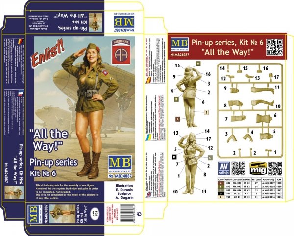 Master Box 24087 Pin-Up Series. "All the Way!" 1/24