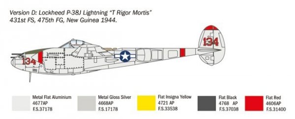 Italeri 1446 P-38J Lightning 1/72