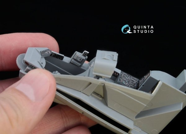 Quinta Studio QD48036 Mi-24V NATO (black panels) 3D-Printed &amp; coloured Interior on decal paper (for Zvezda kit) 1/48