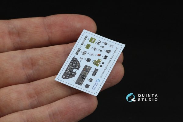 Quinta Studio QD48587 P-40E Warhawk 3D-Printed &amp; coloured Interior on decal paper (Eduard) 1/48