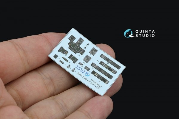 Quinta Studio QD+72152 AH-64D early 3D-Printed coloured Interior on decal paper (Academy)(with 3D-printed resin part) 1/72