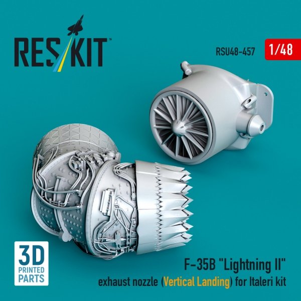 RESKIT RSU48-0457 F-35B &quot;Lightning II&quot; exhaust nozzle (Vertical Landing) for Italeri kit (3D printed) 1/48
