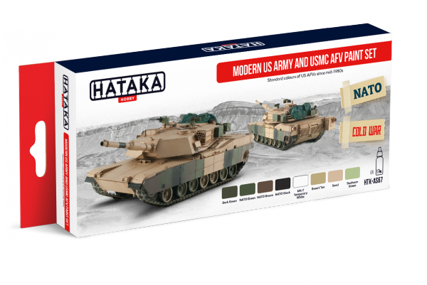 Hataka HTK-AS67  Modern US Army and USMC AFV paint set (8x17ml)