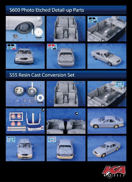 KA Models KE-24039 Mercedes BENZ S600 DETAIL-UP ETCHED PART 1/24