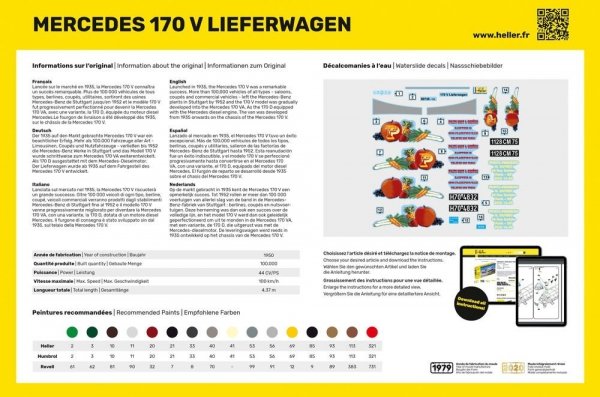 Heller 80736 MB 170 Lieferwagen 1/24