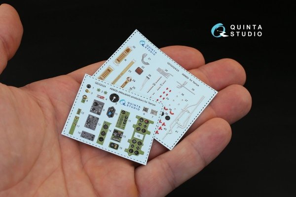 Quinta Studio QD32024 A6M2b (Mitsubishi prod.) 3D-Printed &amp; coloured Interior on decal paper (for Tamiya kit) 1/32