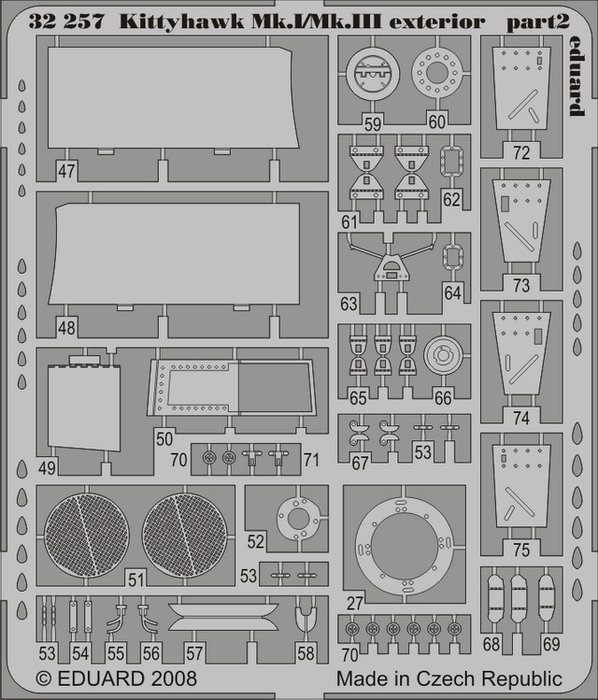 Eduard 32257 Kittyhawk Mk.I/Mk.III exterior HASEGAWA 1/32
